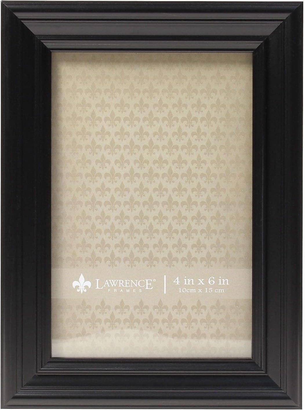 Elegant Classic 4x6 Black Wood Tabletop & Wall Picture Frame