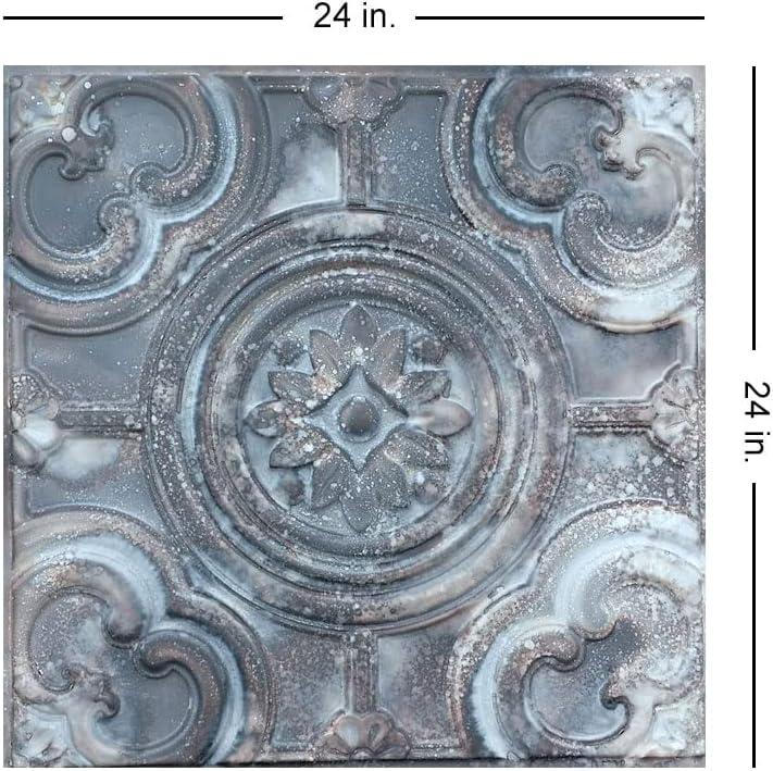 Classical Circles 2 Ft. x 2 Ft. Drop-In or Glue-Up PVC Ceiling Tile