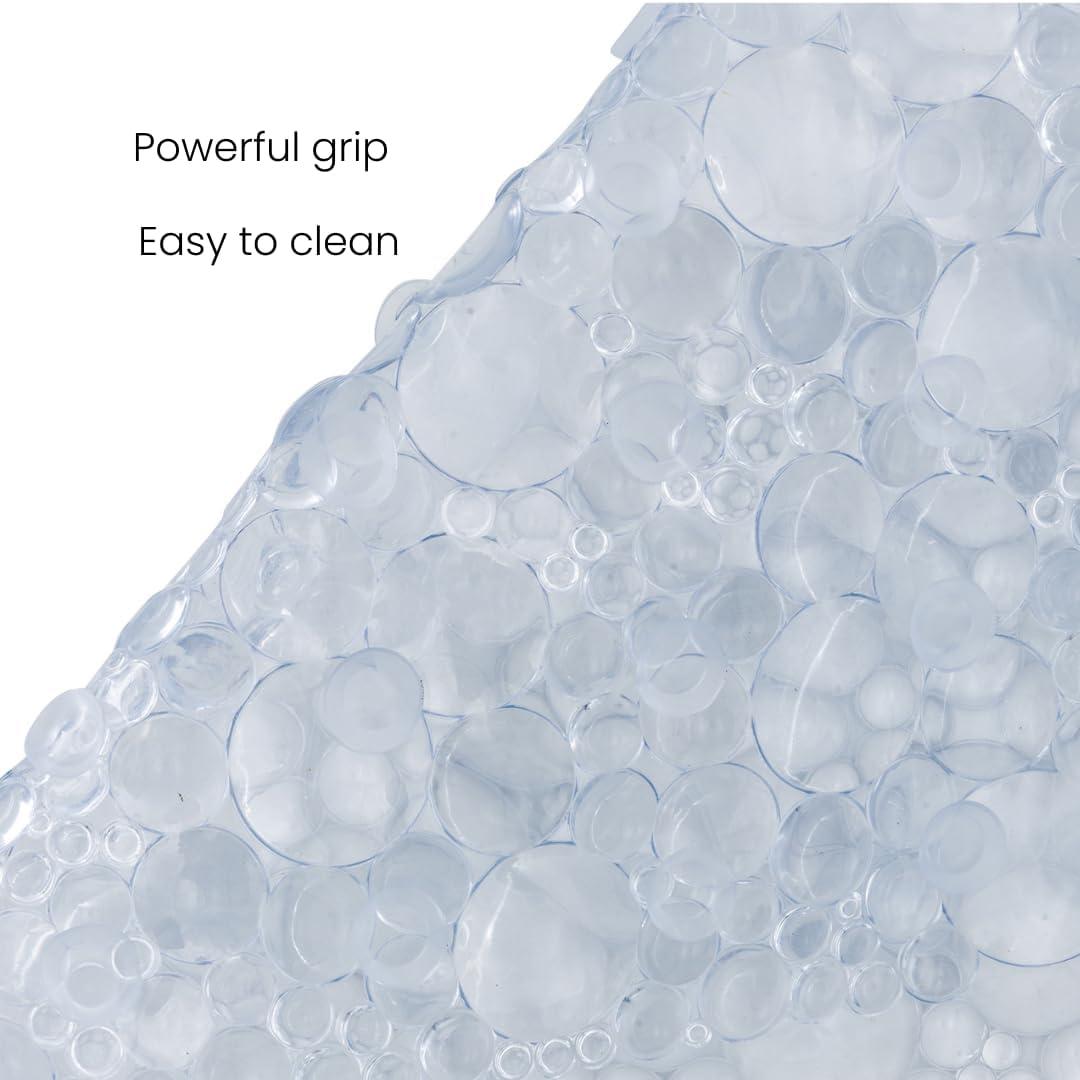 Clear Non-Slip PVC Bath Mat with Bubble Design