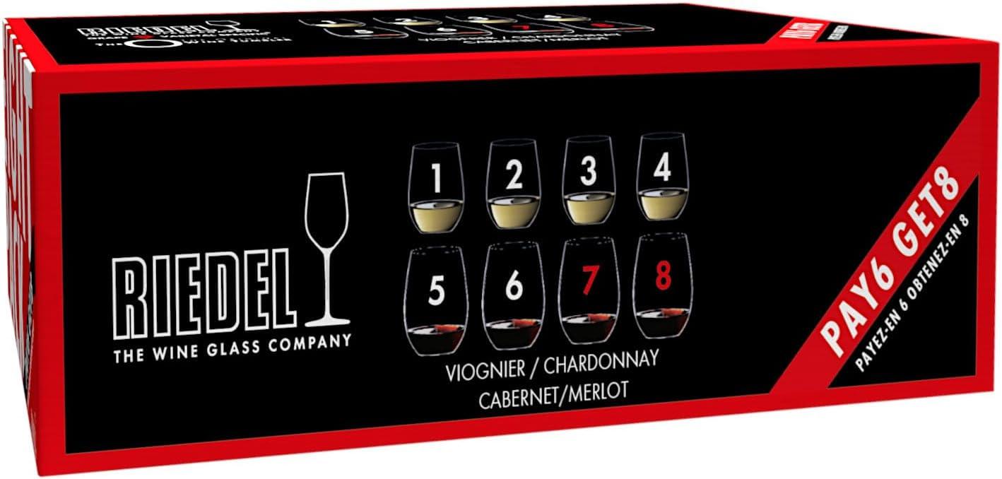 RIEDEL RIEDEL The O Wine Tumbler Cabernet/Viognier Wine Glass (Pay 6 Get 8) (Set of 8)