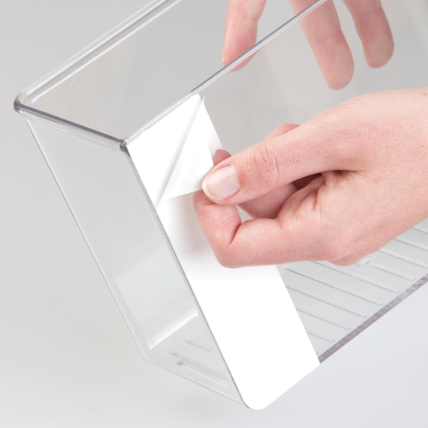 Clear Plastic Wall Mount Organizer for Kitchen and Bathroom