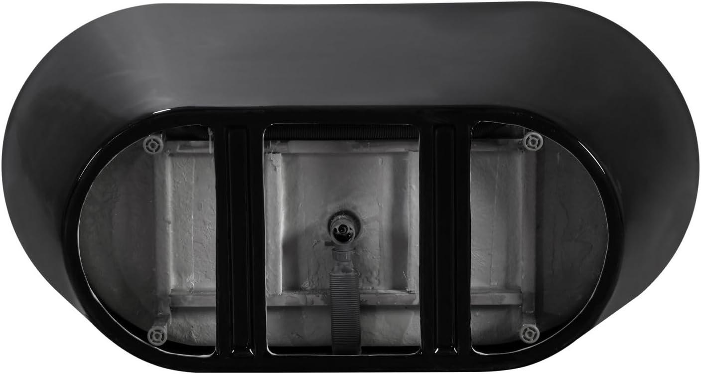 Luku 67" Acrylic Freestanding Contemporary Soaking Bathtub with Drain, UPC Certified, Black Smooth