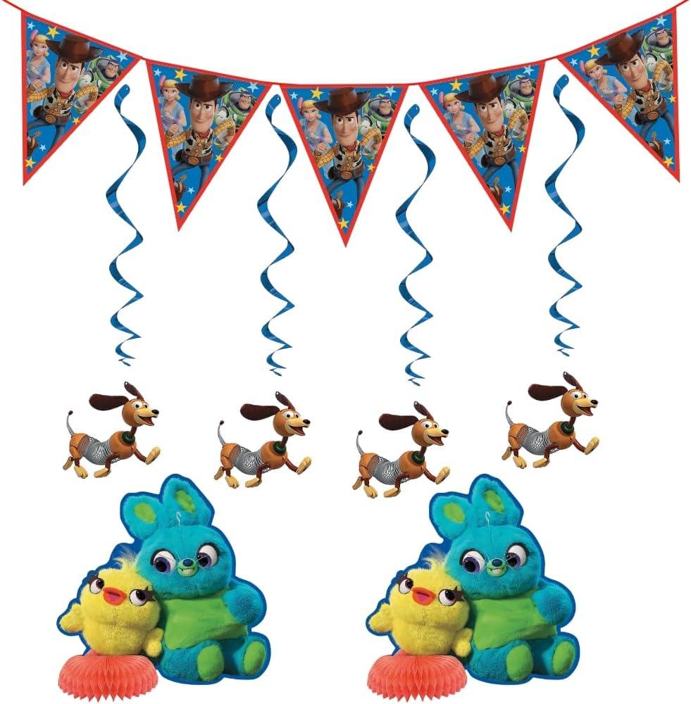 Disney Toy Story Multicolor Birthday Party Decoration Kit, 7 Pieces