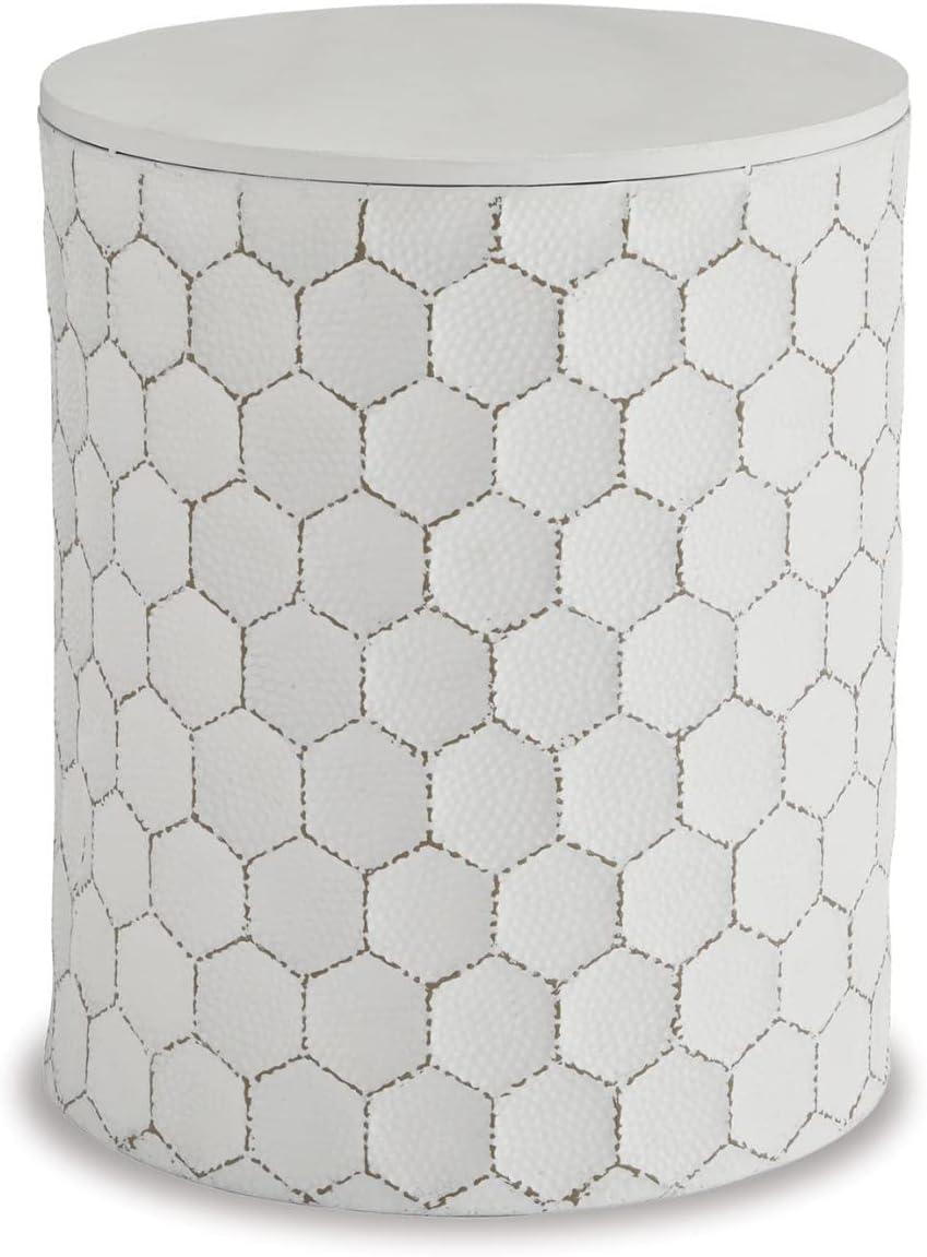 Signature Design by Ashley Contemporary Polly Stool  White