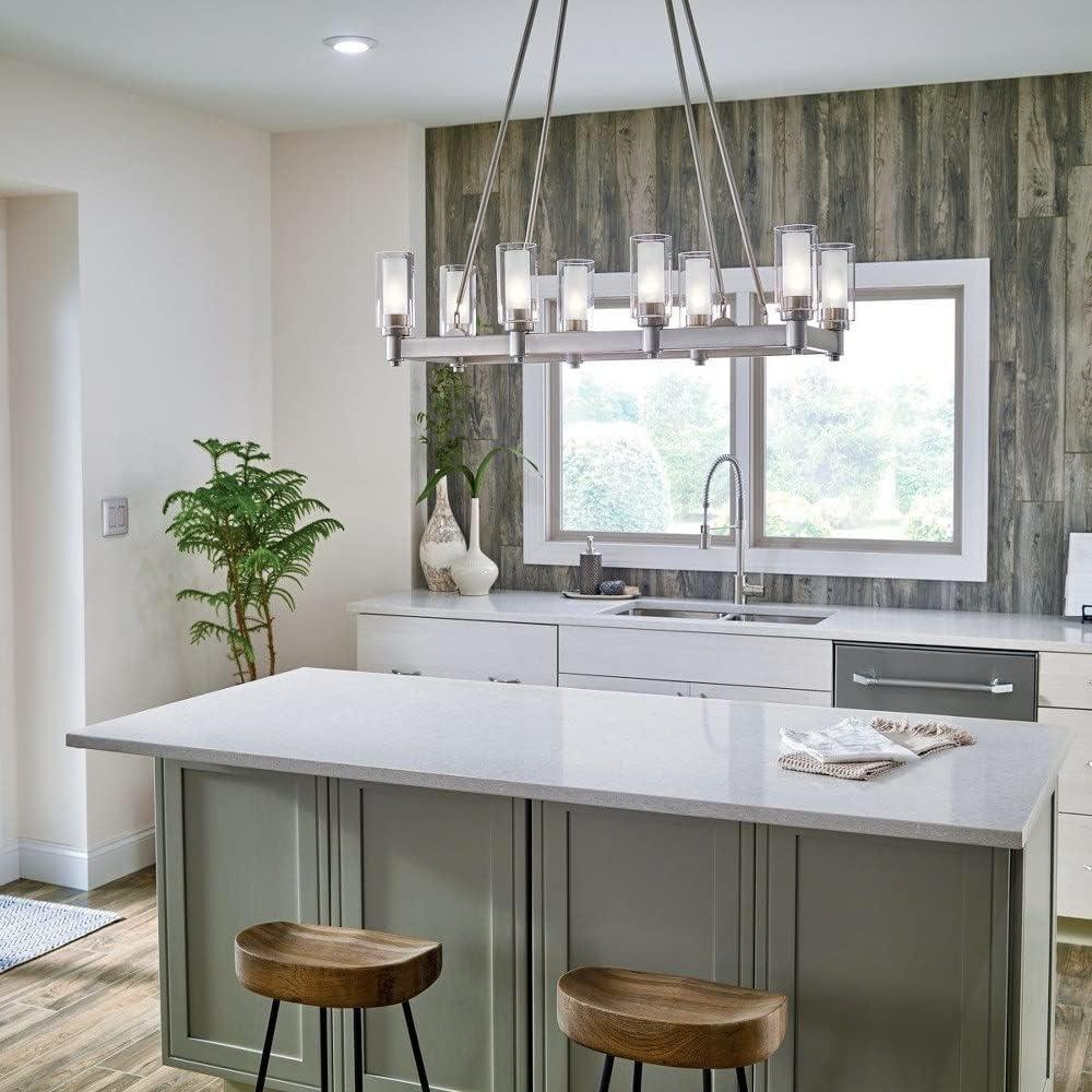 Distressed Bronze 39'' Modern Linear Chandelier with Clear Glass Globes