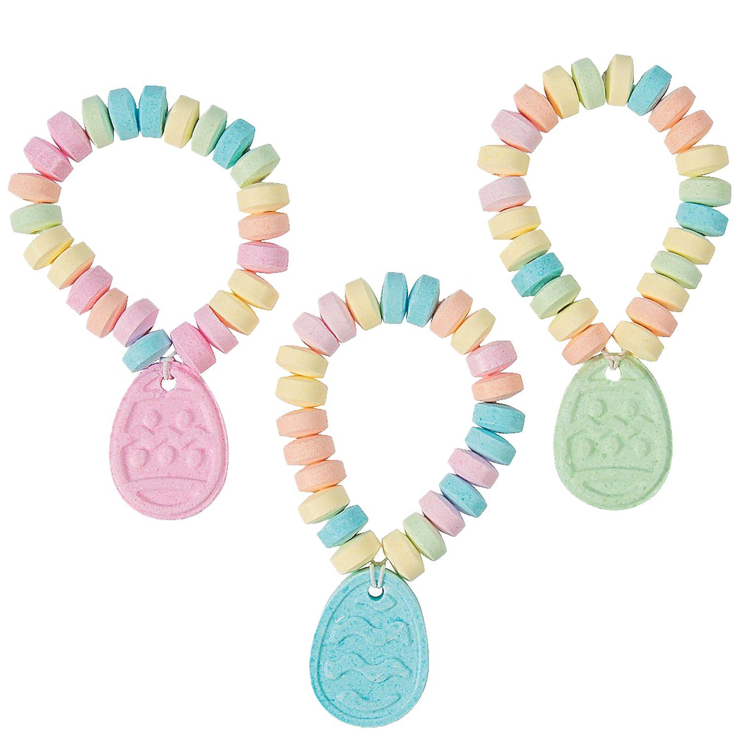 Pastel Easter Egg Candy Bracelets with Edible Charms