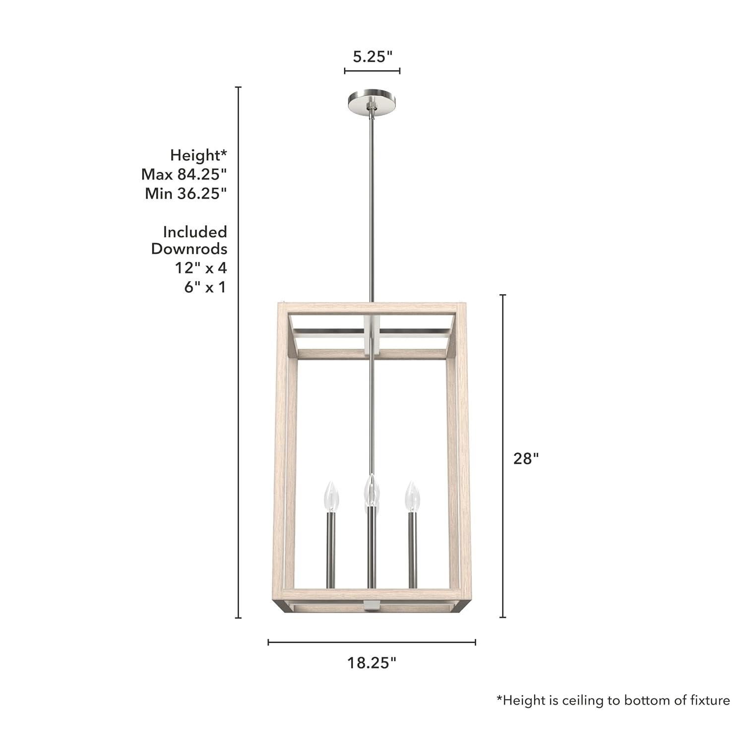 Hunter Fan Hunter 18 Inch Squire Manor 4 Light Pendant Ceiling Light Fixture