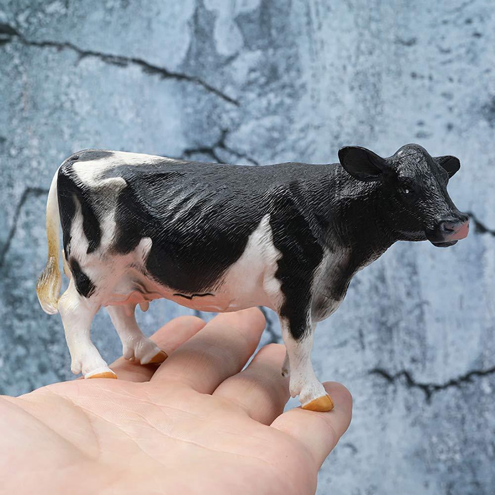 Realistic Farm Cow Model Figures Toy Set, 4pcs Cow Statues Family Figurines Collection Playset, Farm Meadows Pasture Preschool Educational Learn Cognitive Toys