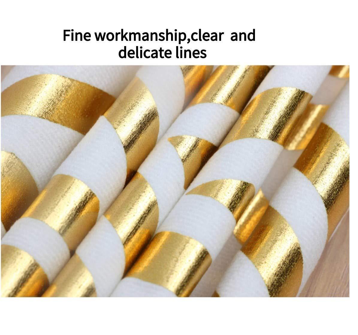 ZLINA Home Decorative Set of 4 Throw Pillow Covers Gold Foil Geometric Pillow Covers 18 ×18 Inch Cushion Covers for Couch Sofa Bedroom(White and Gold)