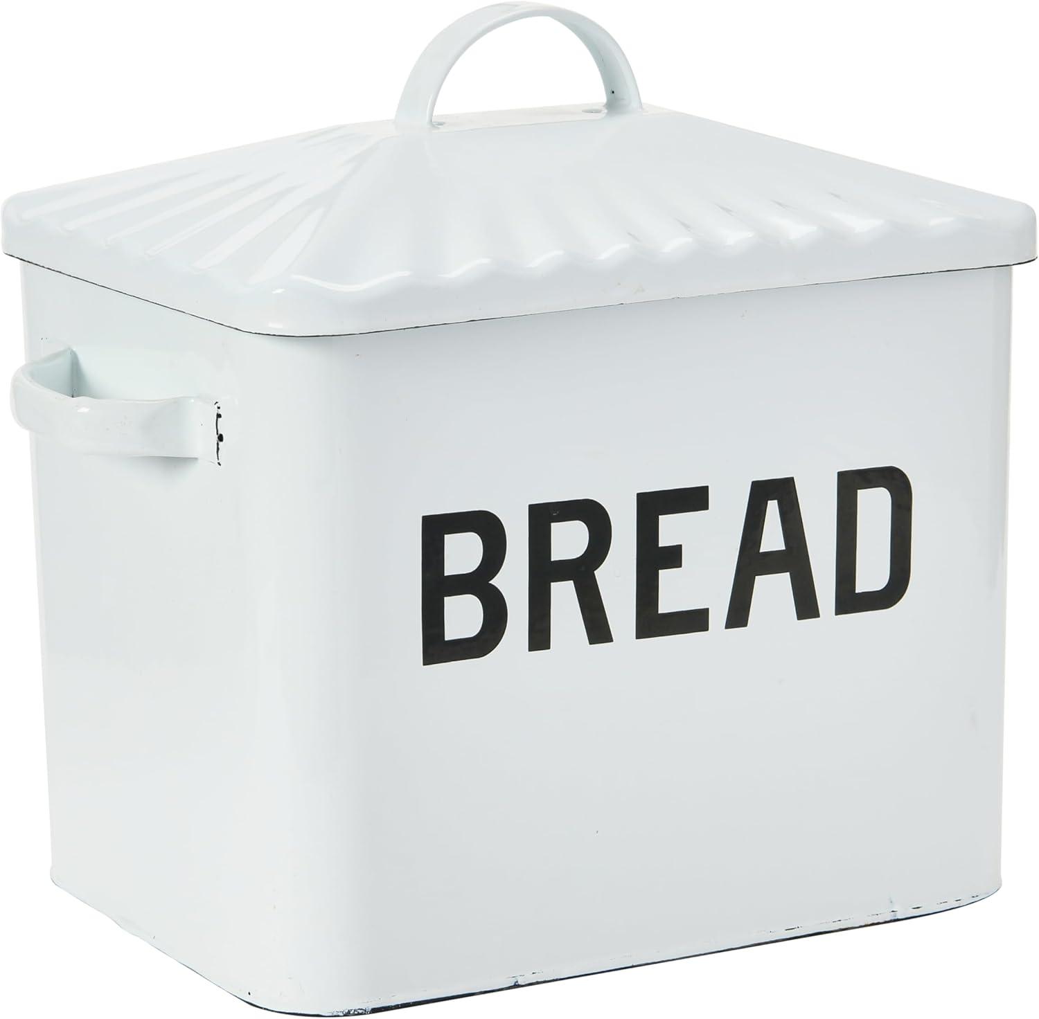 Gray Metal Rustic Food Storage Bread Box