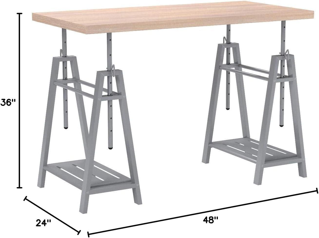 Cayuga Adjustable Solid Wood Top Standing Desk