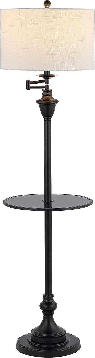 Rephen 60'' Black LED Swing Arm Floor Lamp with USB