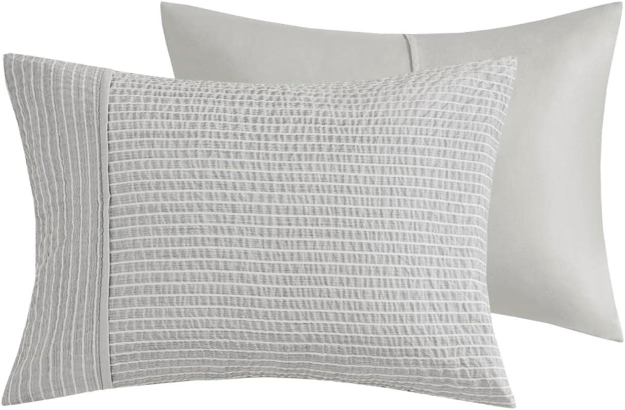 Beautyrest Apollo 3 Piece Striped Seersucker Oversized Comforter Set