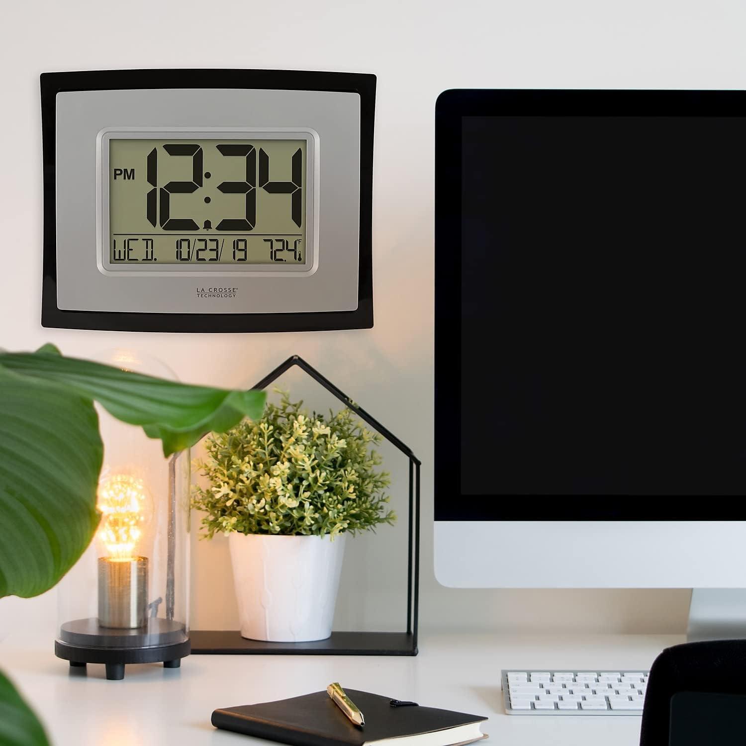 La Crosse Technology 8.62" x 6.8" Digital Contemporary Indoor Wall Clock, WT-8002U