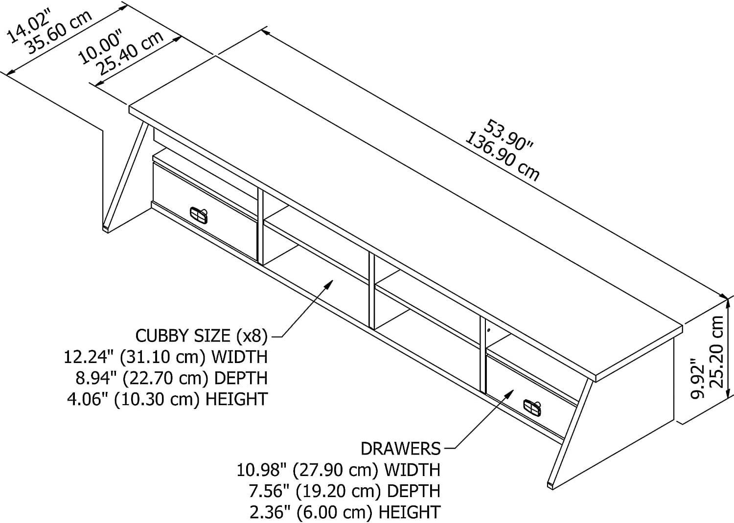 Bush Furniture Broadview Desktop Organizer in Pure White