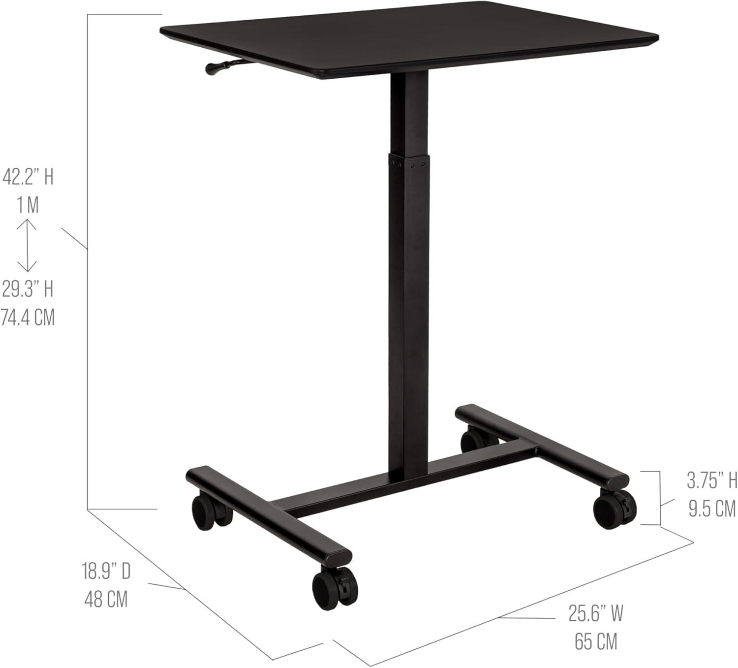 airLIFT® 25.6" Adjustable Height Mobile Rolling Laptop Cart Desk