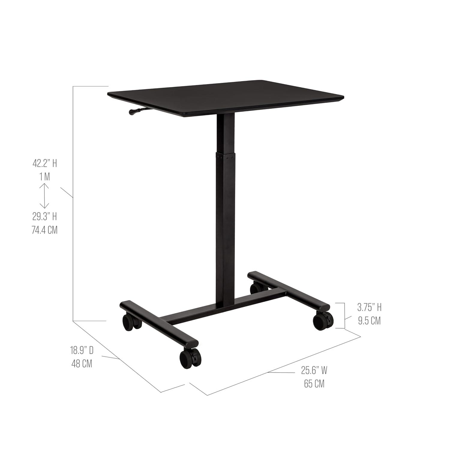 airLIFT® 25.6" Adjustable Height Mobile Rolling Laptop Cart Desk