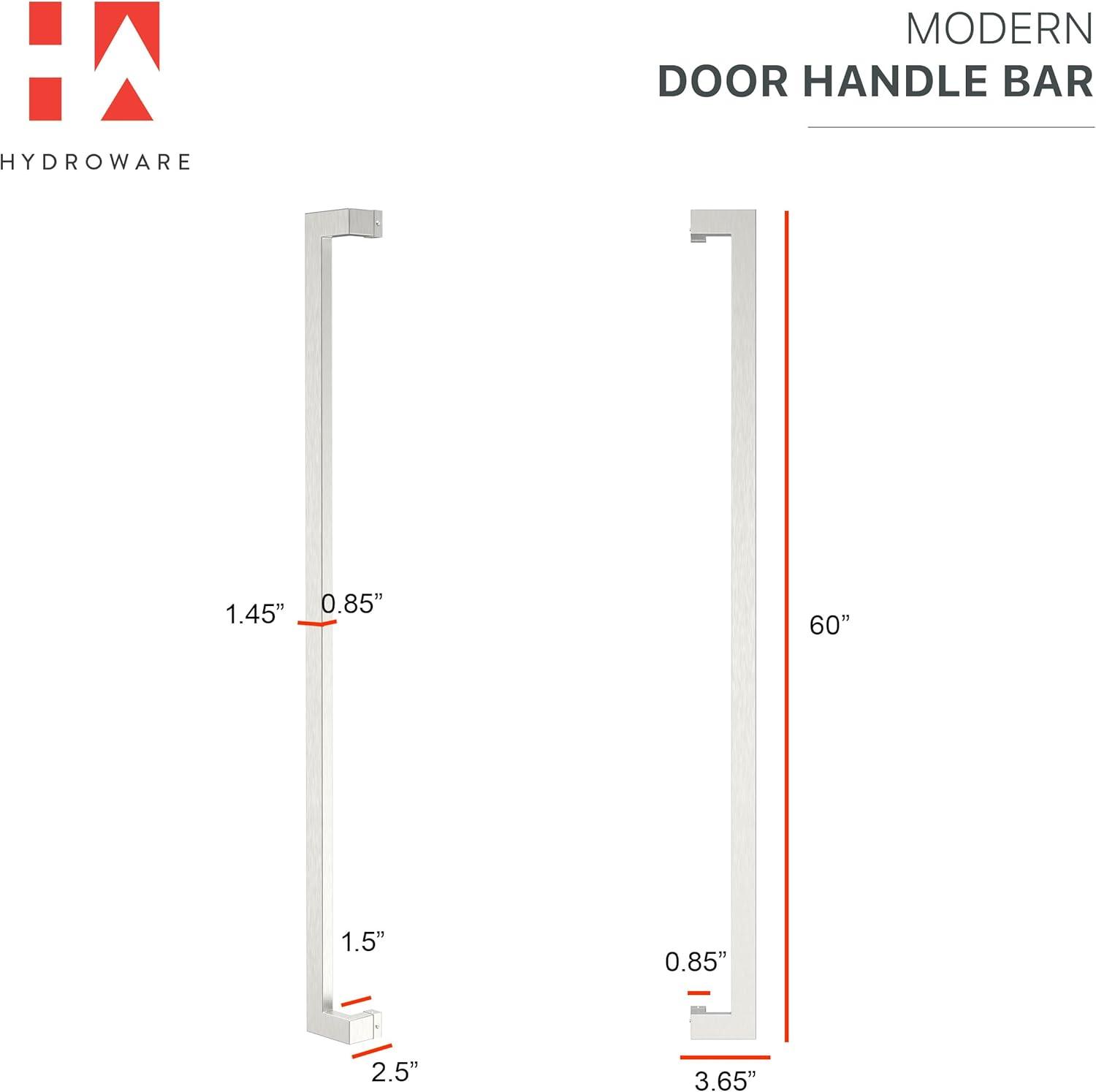 Satin Push/Pull Door Handle - Modern Contemporary Long Stainless Steel Push Pull Door Handle for Home Entrance Glass Shower Wooden Barn & Office Store Shop Doors