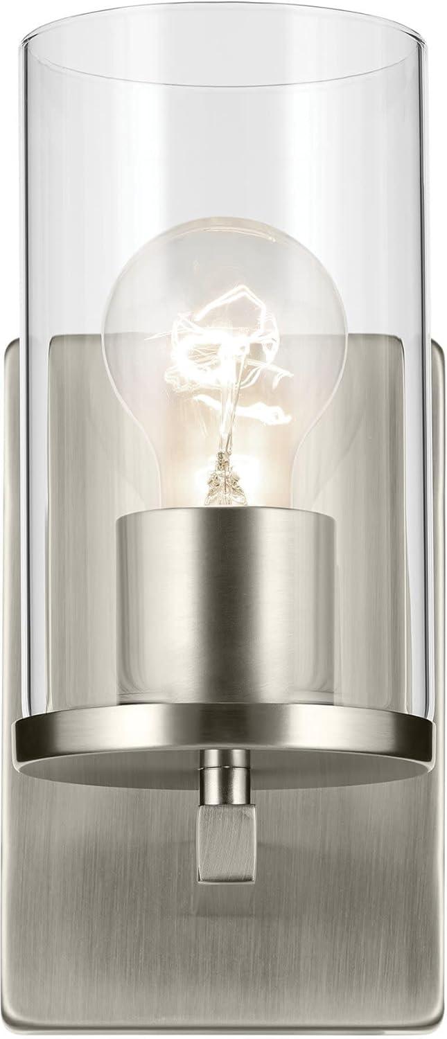 Modern Chrome and White Cylinder Wall Sconce