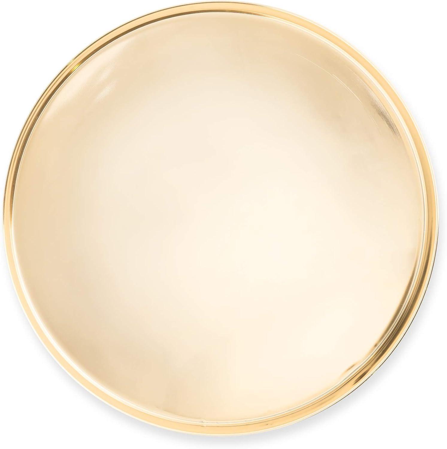 Round Serving Tray in Gold