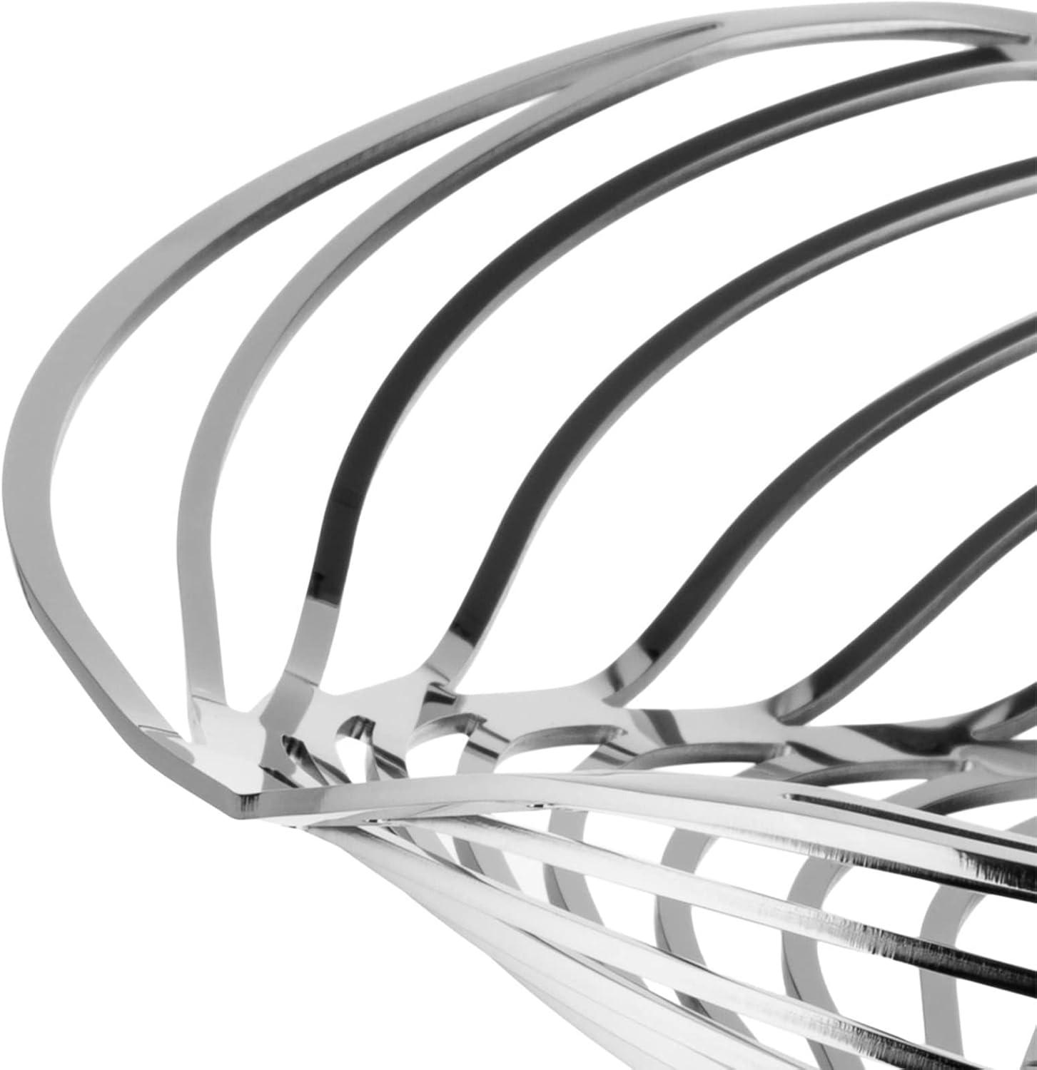 Trinity Nautilus-Inspired Stainless Steel Centerpiece Basket