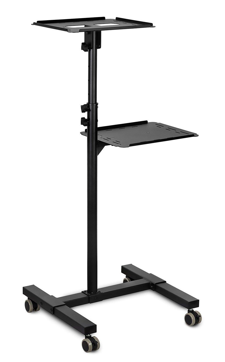 Mount-it Mount-It! Mobile Projector and Laptop Stand with 2 Shelves, Rolling Cart
