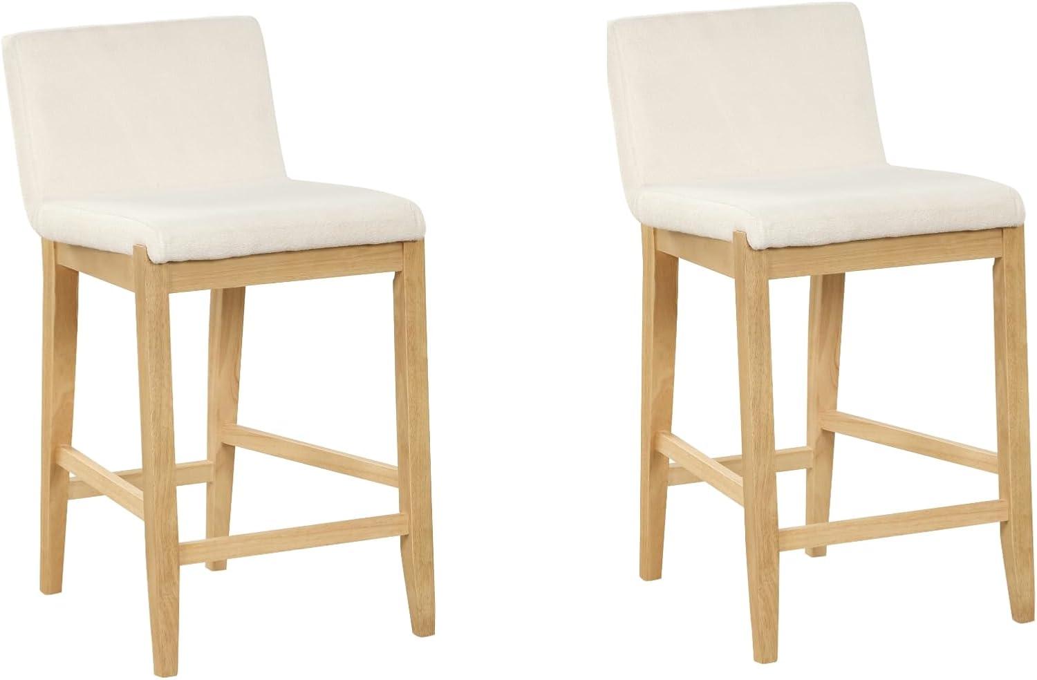 Nathan James Upholstered Wooden Stool