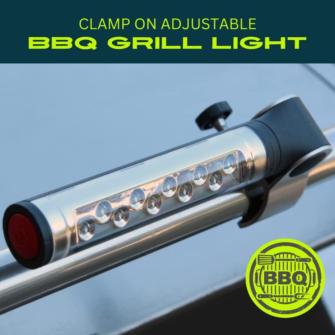 Adjustable Aluminum Clamp Battery Operated LED Grill Light