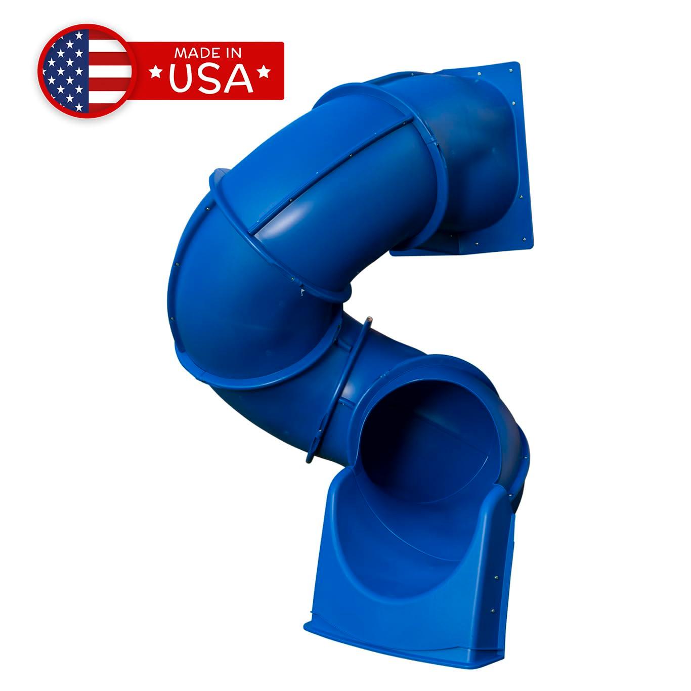 Swing-N-Slide WS 1016-B Quick Connect 5 Foot Turbo Tube Slide Plastic Enclosed Slide for 5 Foot Deck Heights, Blue