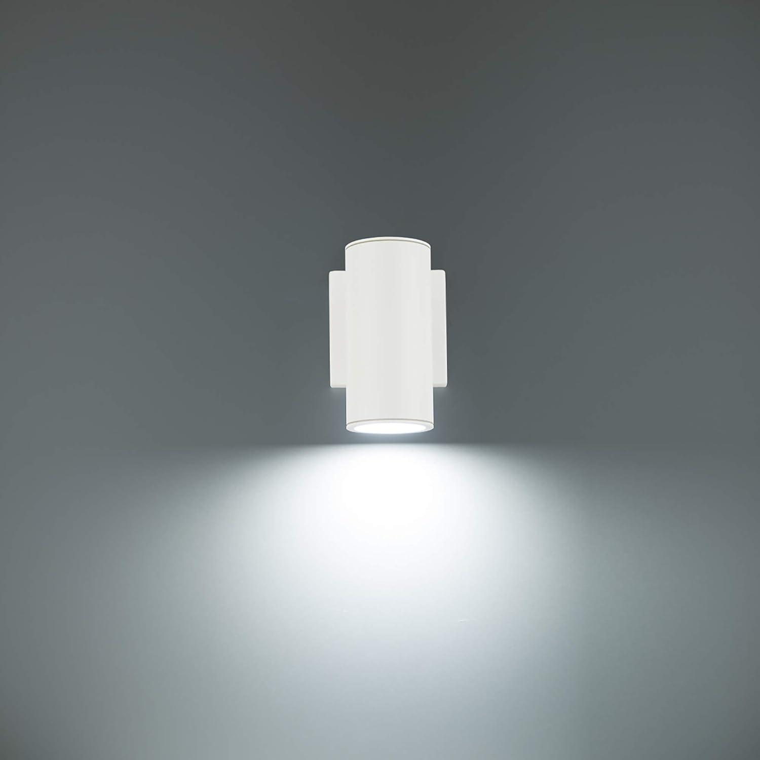 White Acrylic Cylinder LED Wall Sconce with Dimmable Light