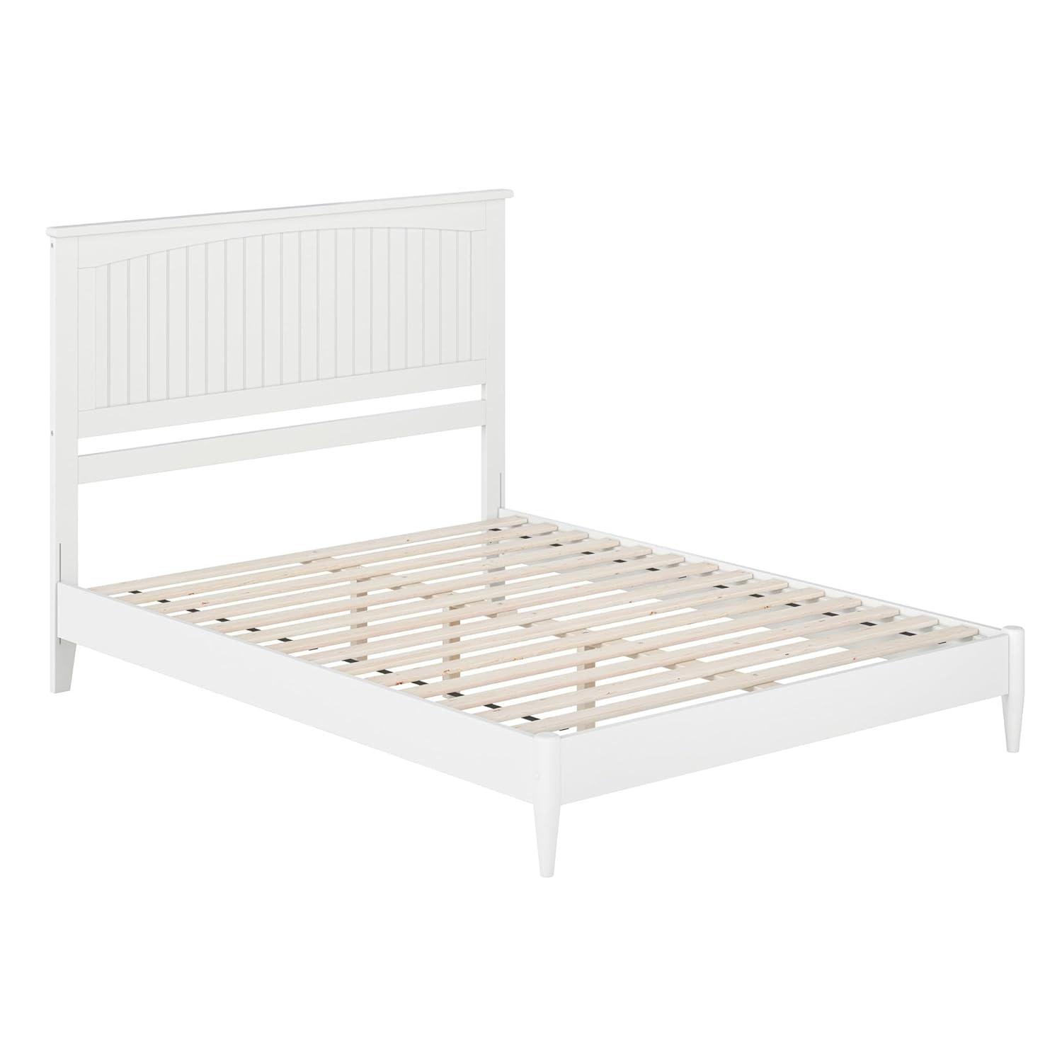 AFI Naples Queen Solid Wood Low Profile Platform Bed, White