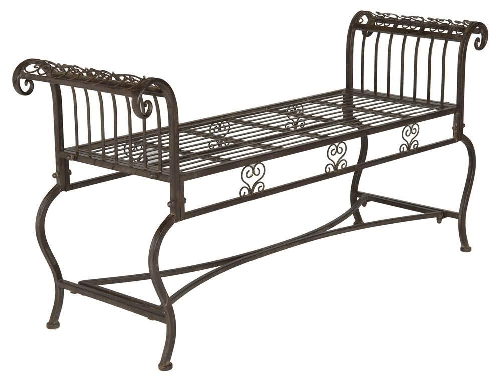 Brielle Bench - Outdoor - PAT5004 - Rustic Brown - Safavieh
