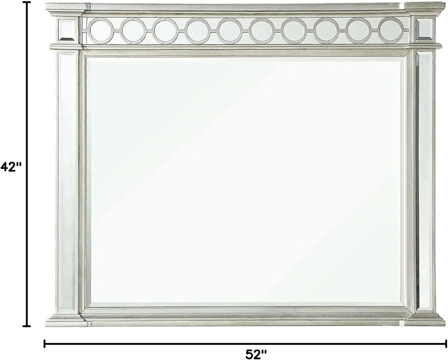 Varian Silver Rectangular Wood Dresser Mirror