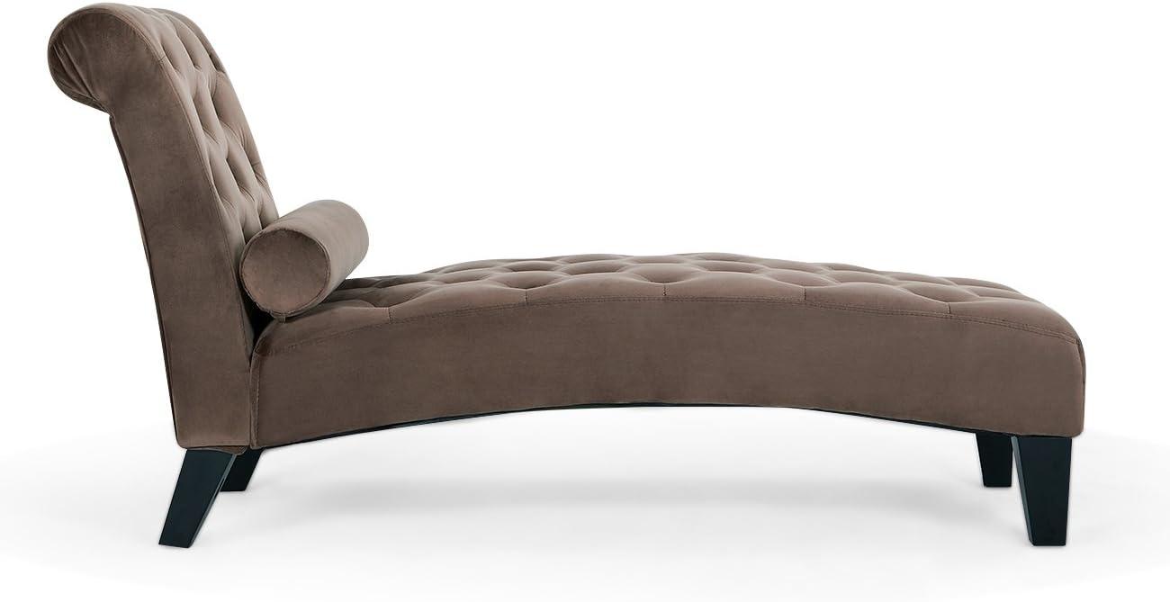 BELLEZE Modern Lounge Chaise Leisure Accent Chair - Aurora (Brown)