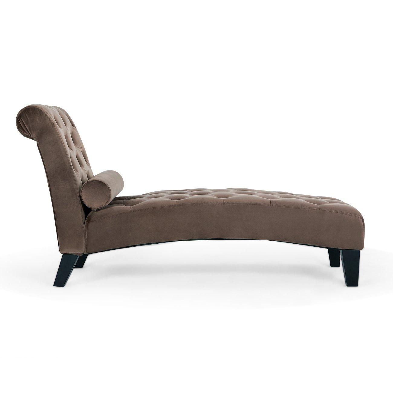 BELLEZE Modern Lounge Chaise Leisure Accent Chair - Aurora (Brown)