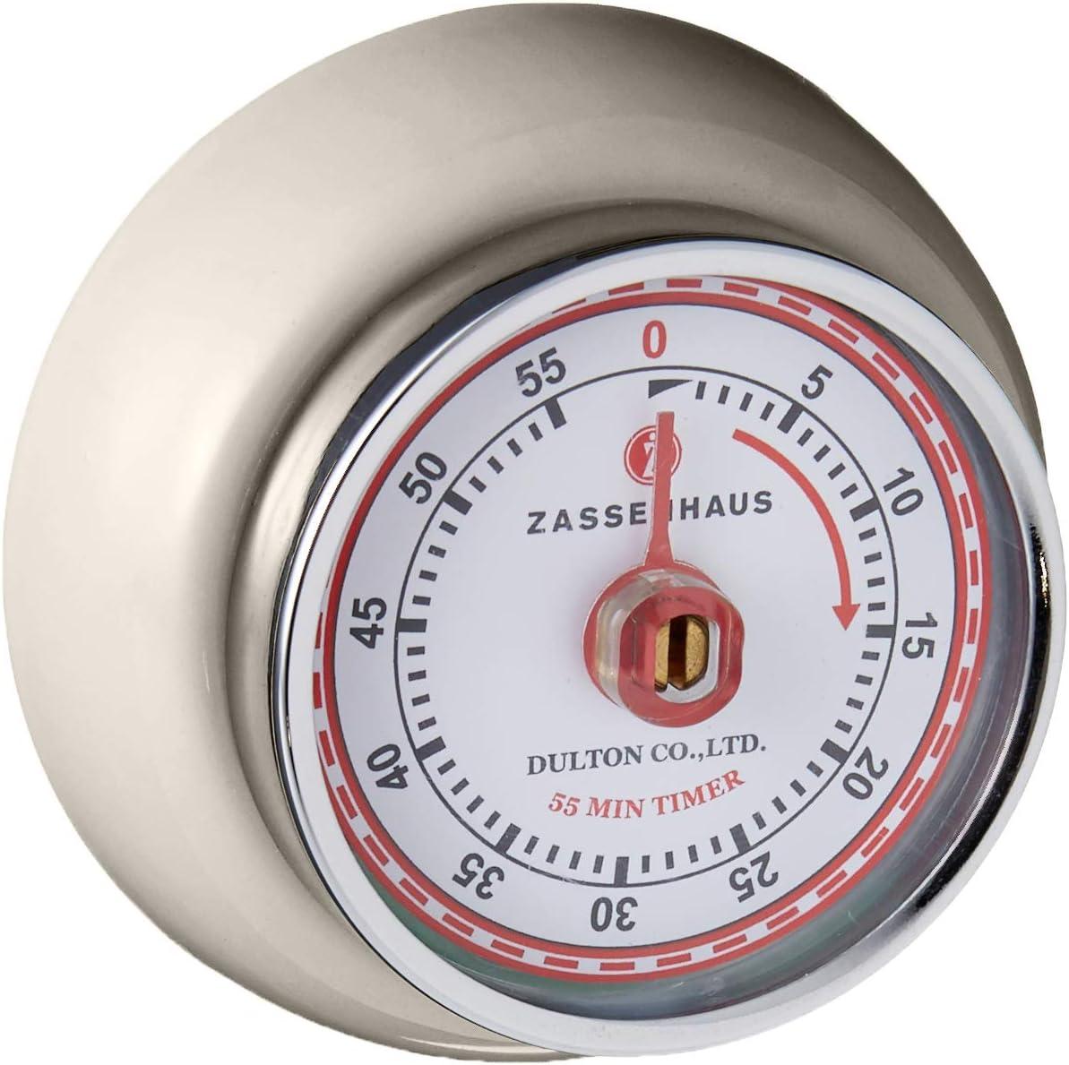 Zassenhaus Magnetic Retro 60 Minute Kitchen Timer, 2.75-Inch