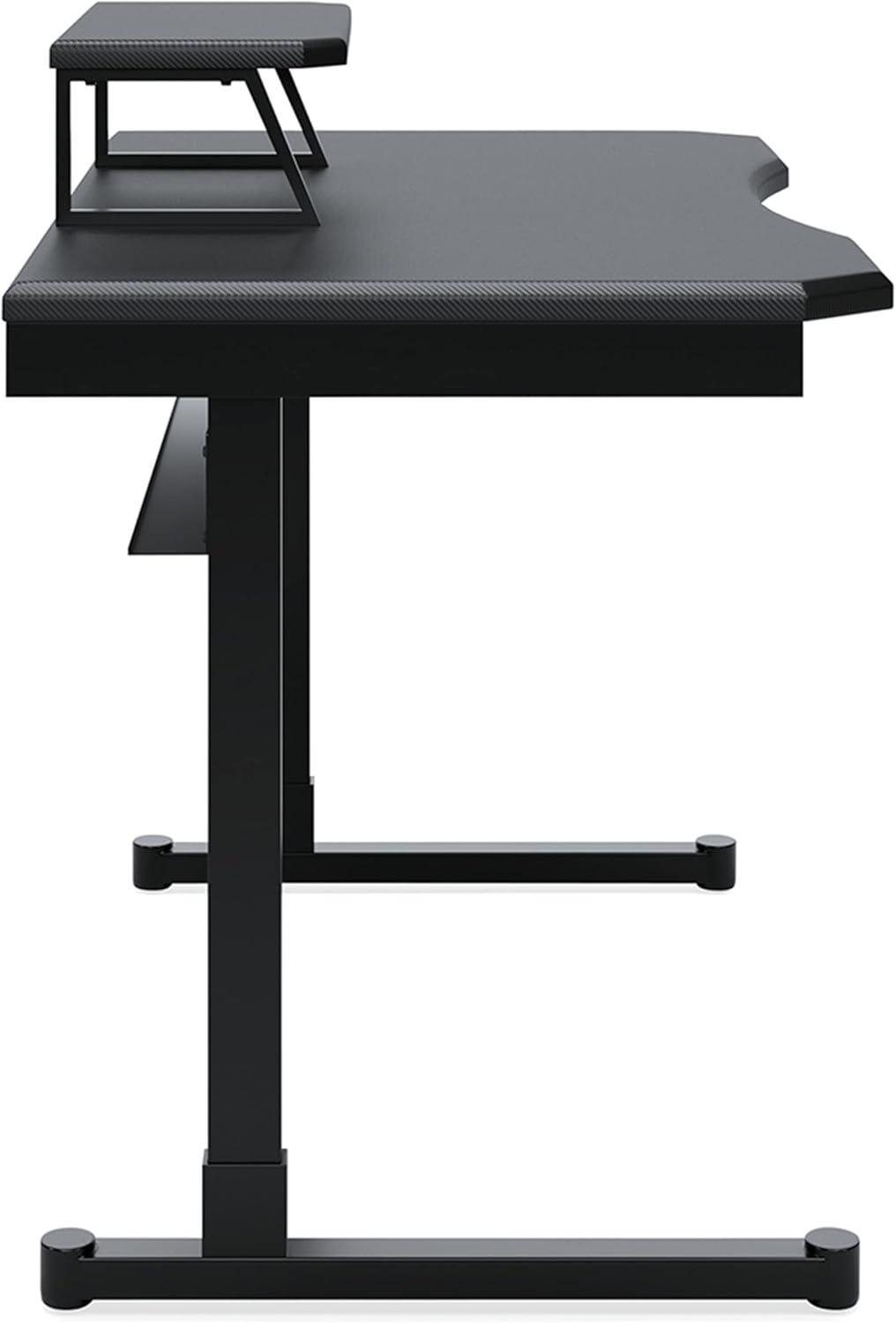 Black and Red Adjustable Height Desk with USB Port