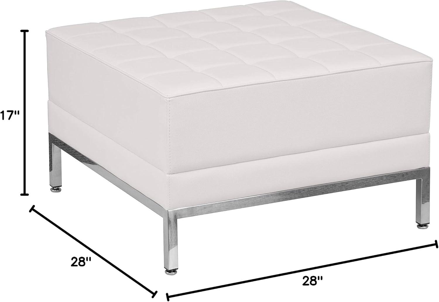 Flash Furniture HERCULES Imagination Series LeatherSoft Quilted Tufted Modular Ottoman