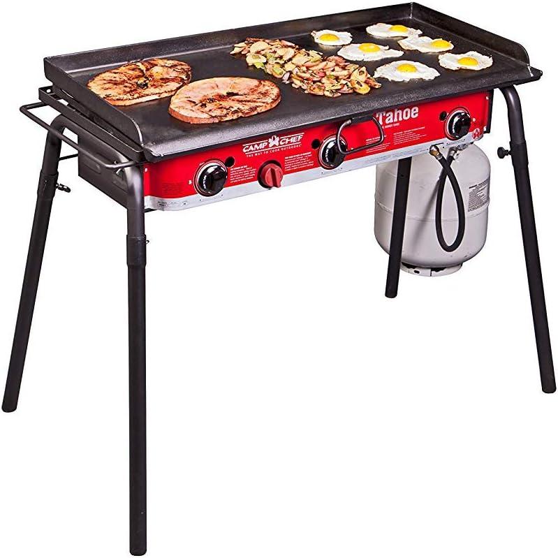 Camp Chef Tahoe 16" x 38" Cooking Surface Area Deluxe 3-Burner Grill, TB90LW, 90,000BTU Propane Stove