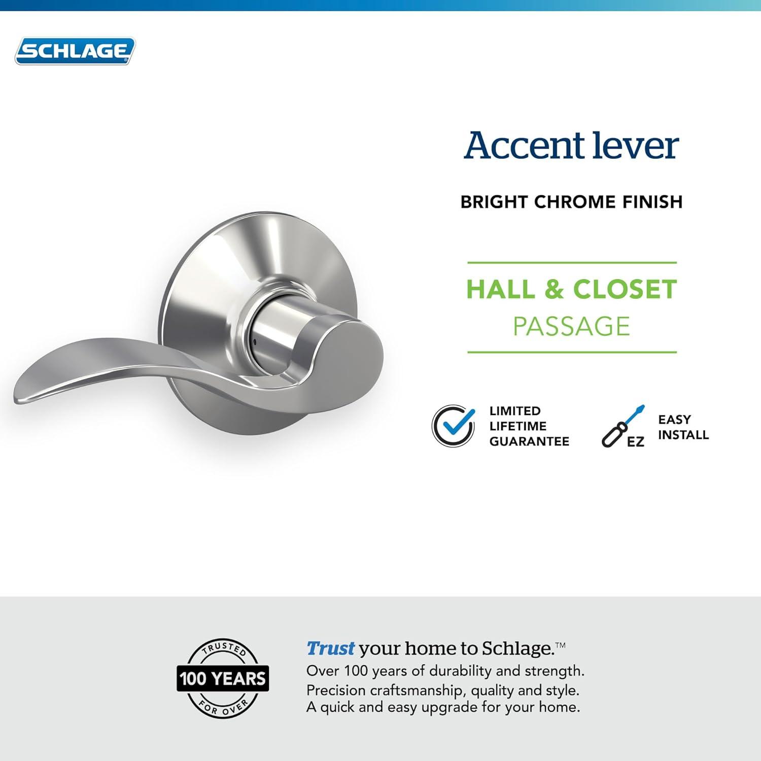 Accent Lever Hall and Closet Lock