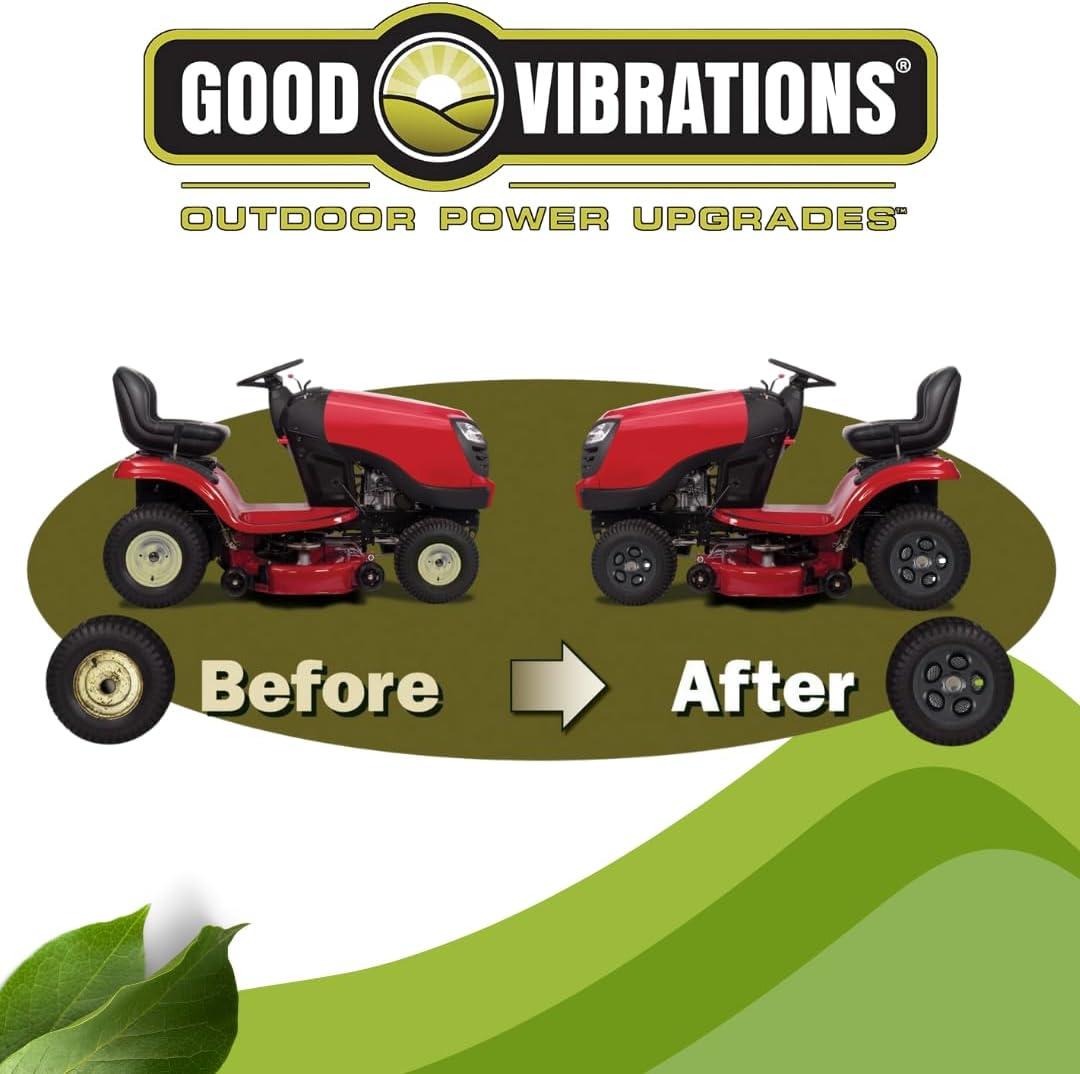 Good Vibrations - Wheelies - 6" Tractor Wheel Cover Set - Black