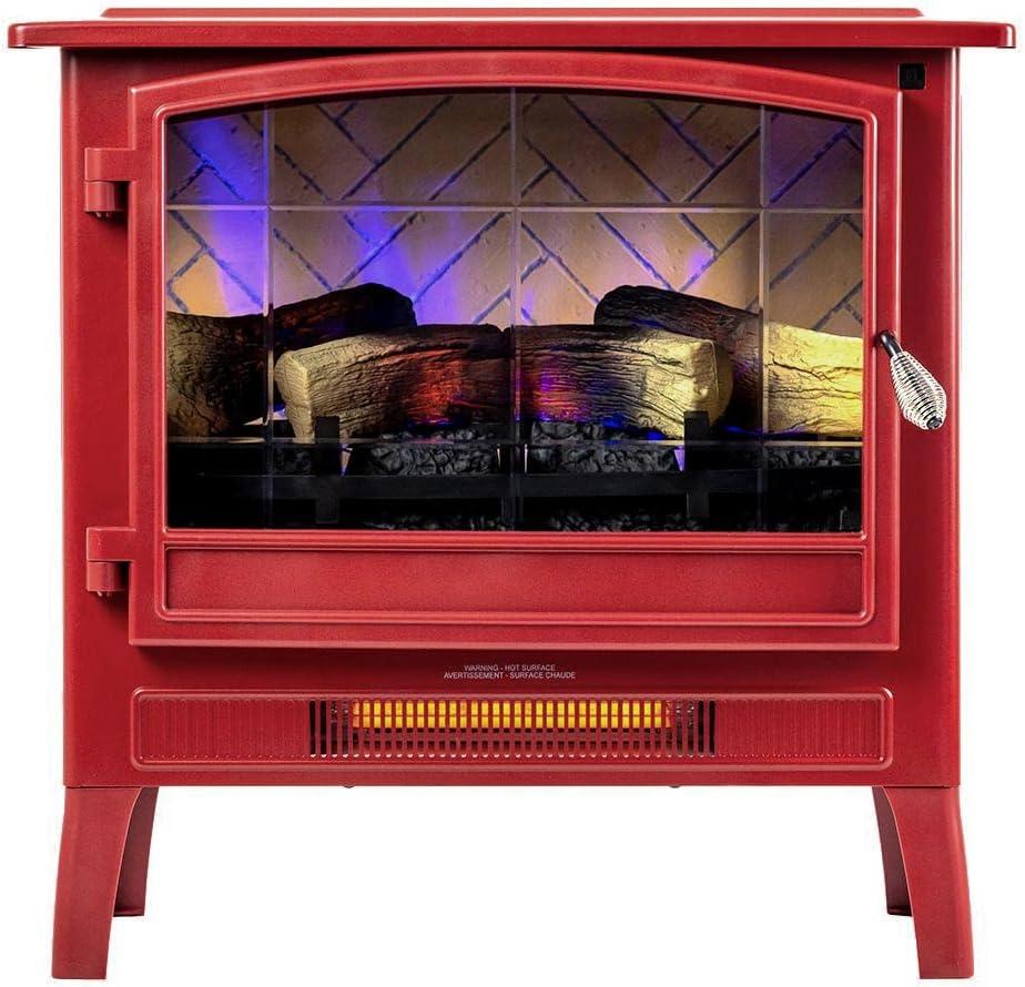 Country Living Smart Infrared Electric Fireplace Stove Heater, Alexa and Google Home Compatible