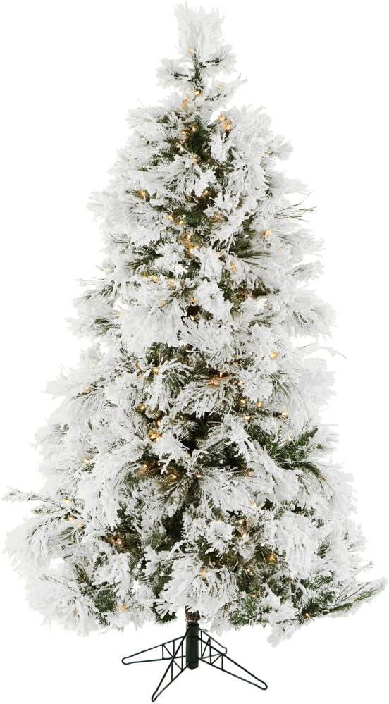 Fraser Hill Farm Fraser Hill Farm Snowy Pine Flocked Artificial Christmas Tree