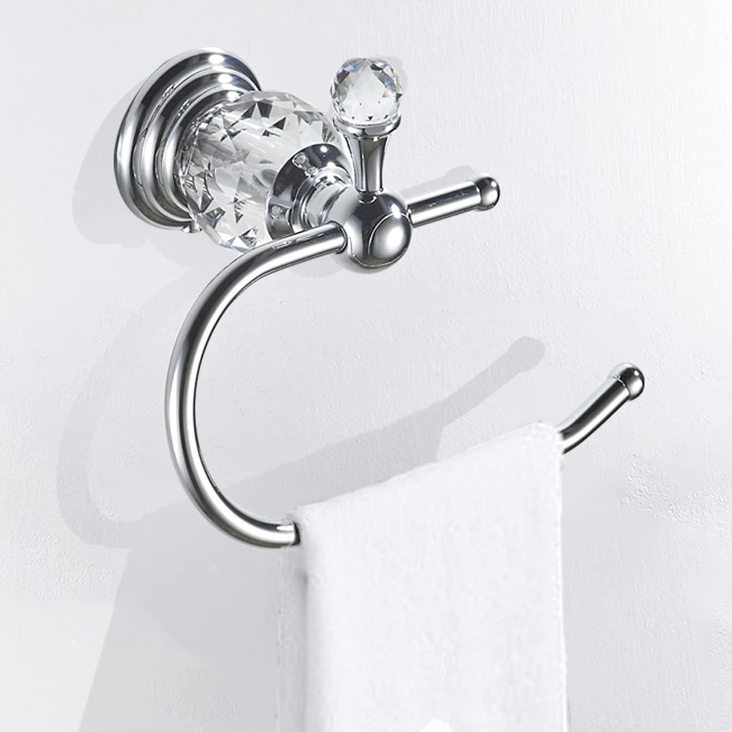 Crystal Series Polished Chrome Brass Toilet Paper Holder
