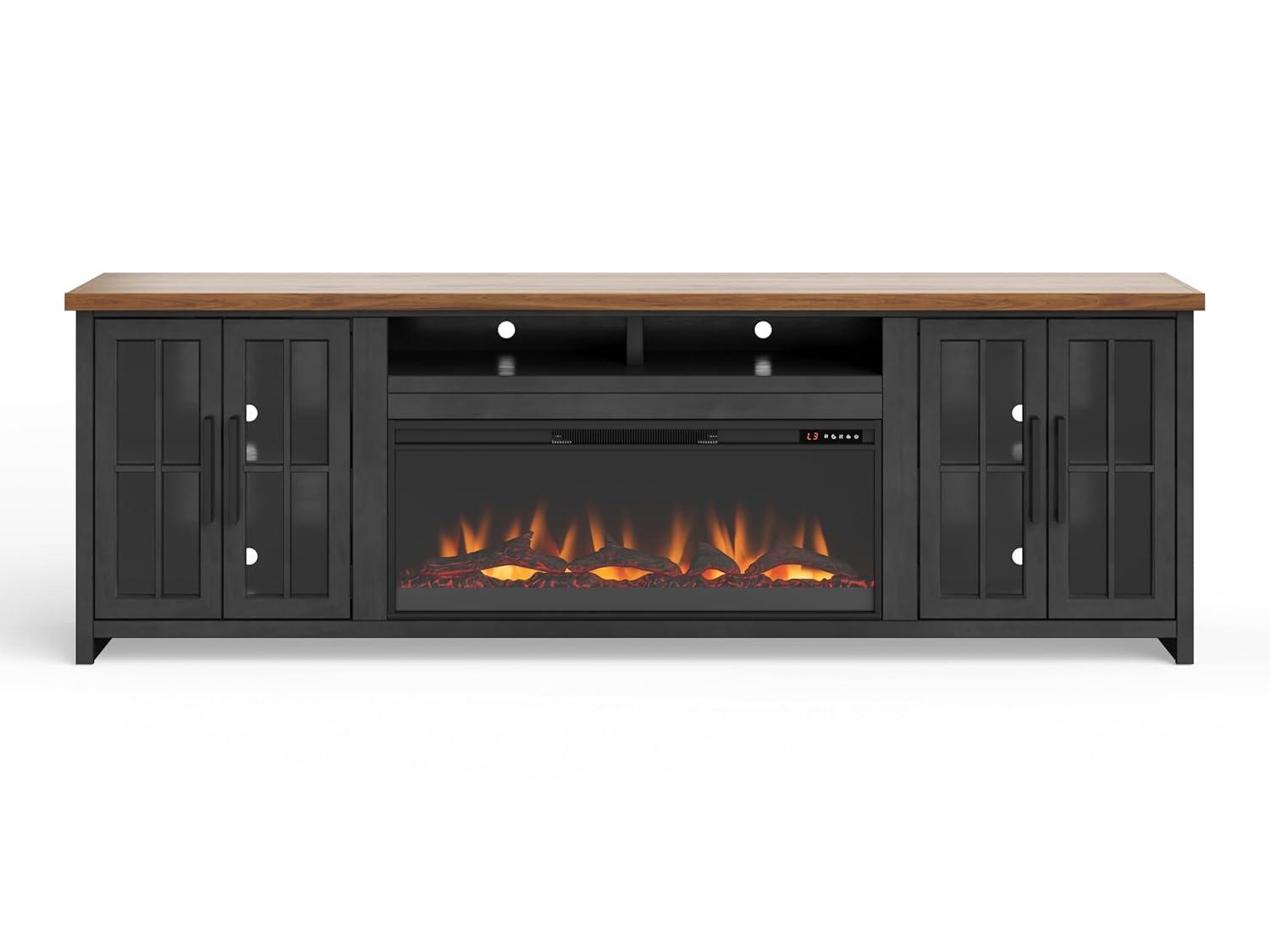 Essex 97 Inch Fireplace TV Stand Console,media console,entertainment center For Tvs Up To 100 Inches