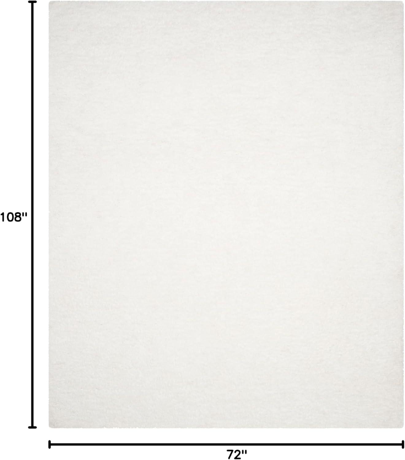 Sheep Shag SSG120 Hand Woven Area Rug - Ivory - 6'x9' - Safavieh.