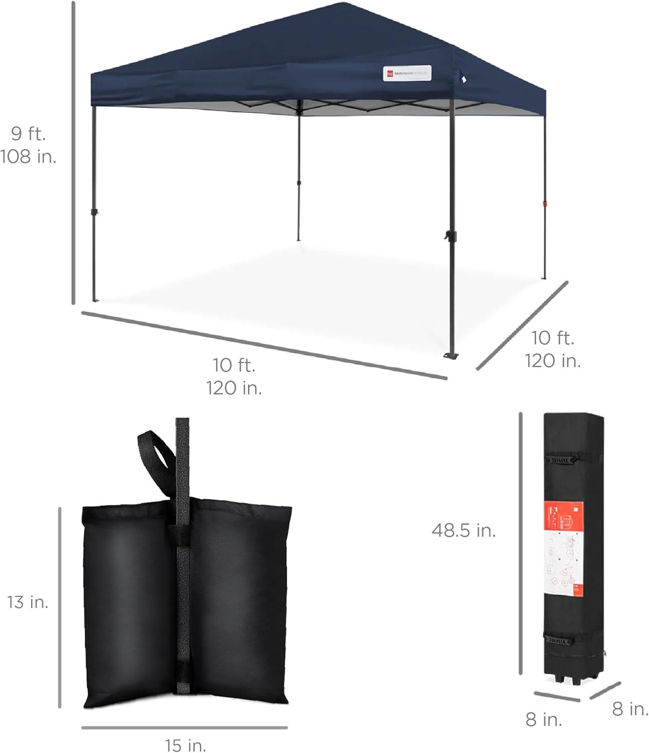 Best Choice Products 10 Ft. W x 10 Ft. D Steel Pop-Up Canopy