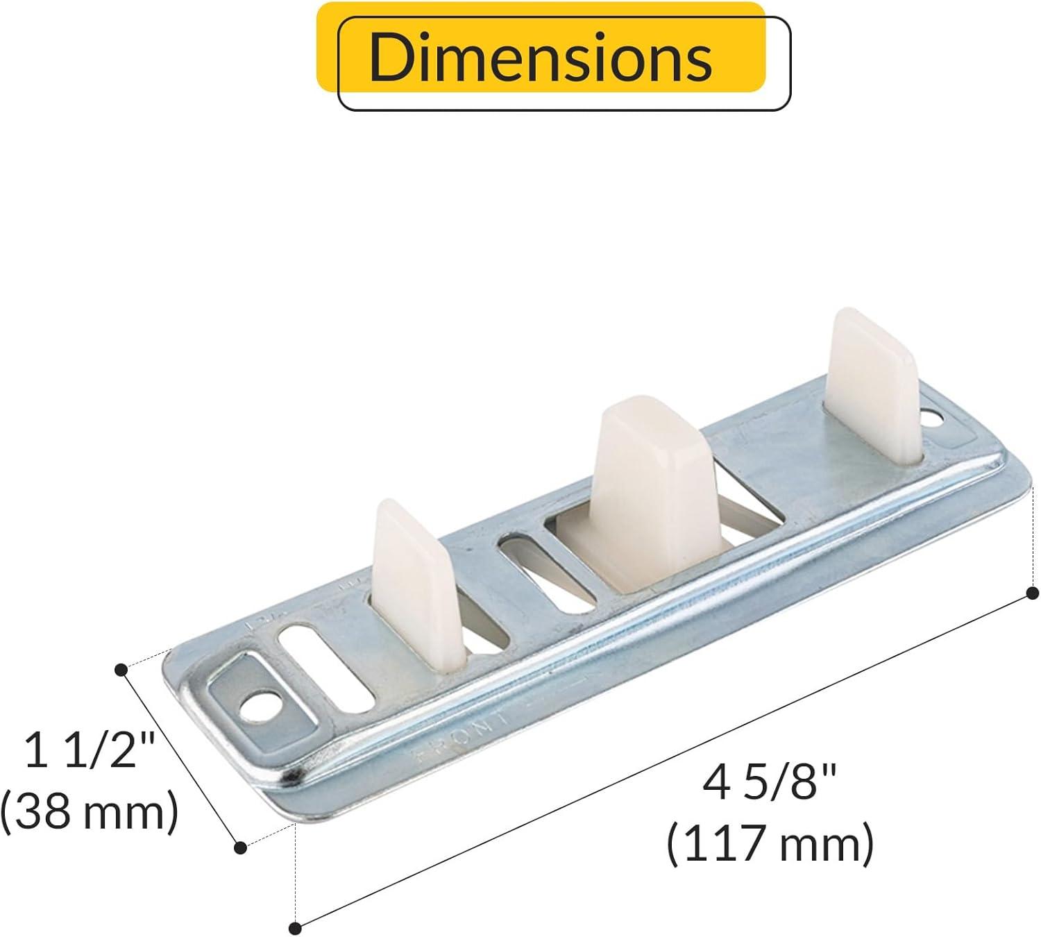 Adjustable Steel Bypass Door Floor Guides, Pack of 4