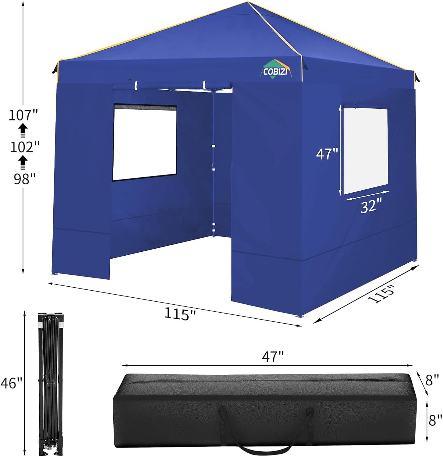 SANOPY 10x10 ft Pop up Canopy Tent Commercial Instant Canopy, Portable Outdoor Canopy with Sandbags for Beach Camping Party Event Shelter Sun Shade