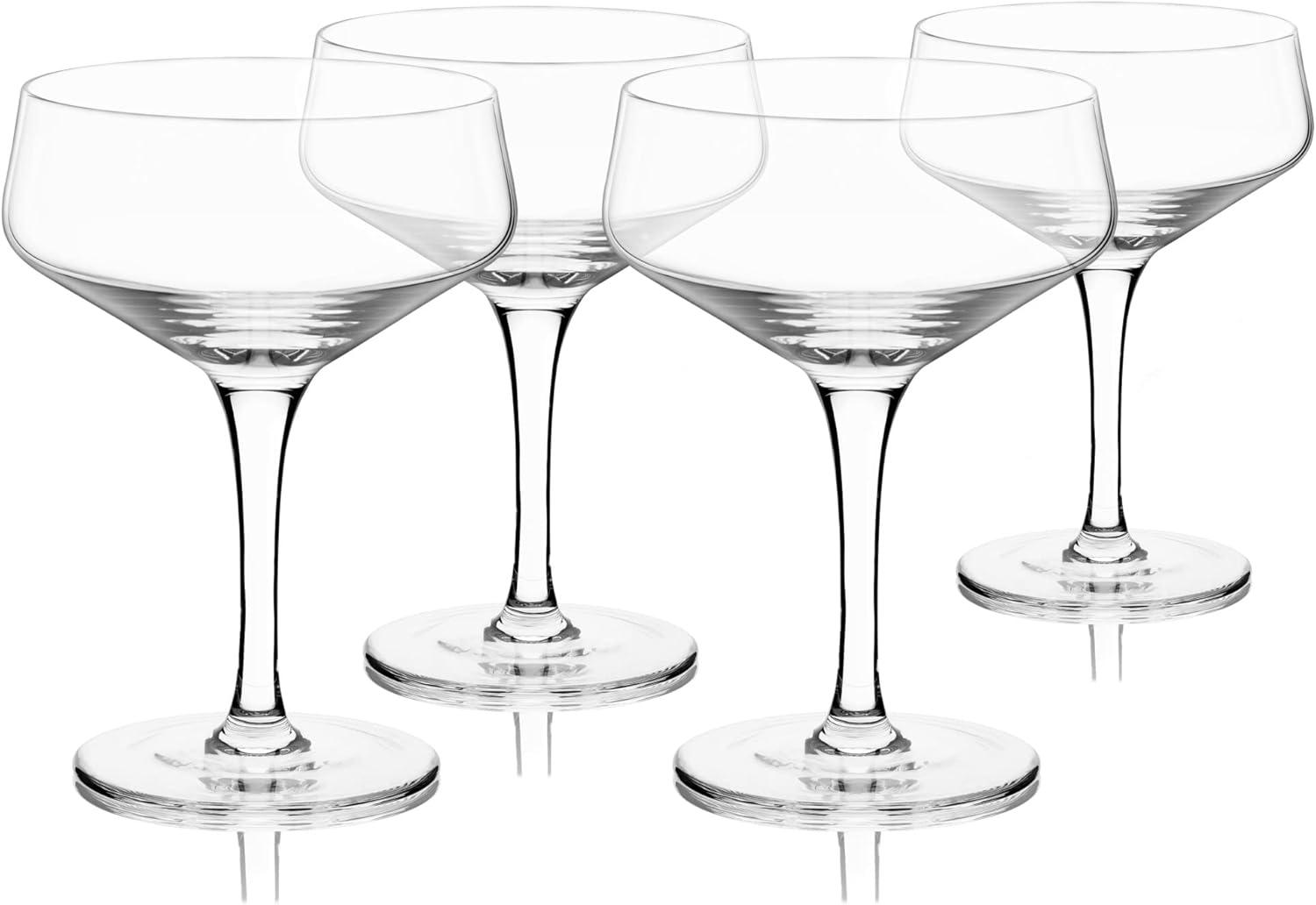 Raye Angled Crystal Coupe Glasses